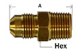 Male Adapter 45deg Flare Diagram